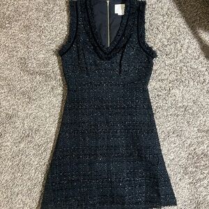 Kate Spade Black Tweed Mini Dress